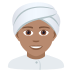 👳🏽 person wearing turban: medium skin tone display on JoyPixels